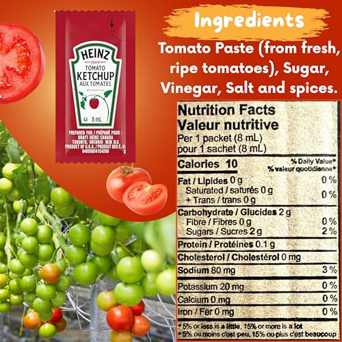 Image of Heinz Condiment Packets Ketchup and Mustard (100 Total; 50 Each Flavor)