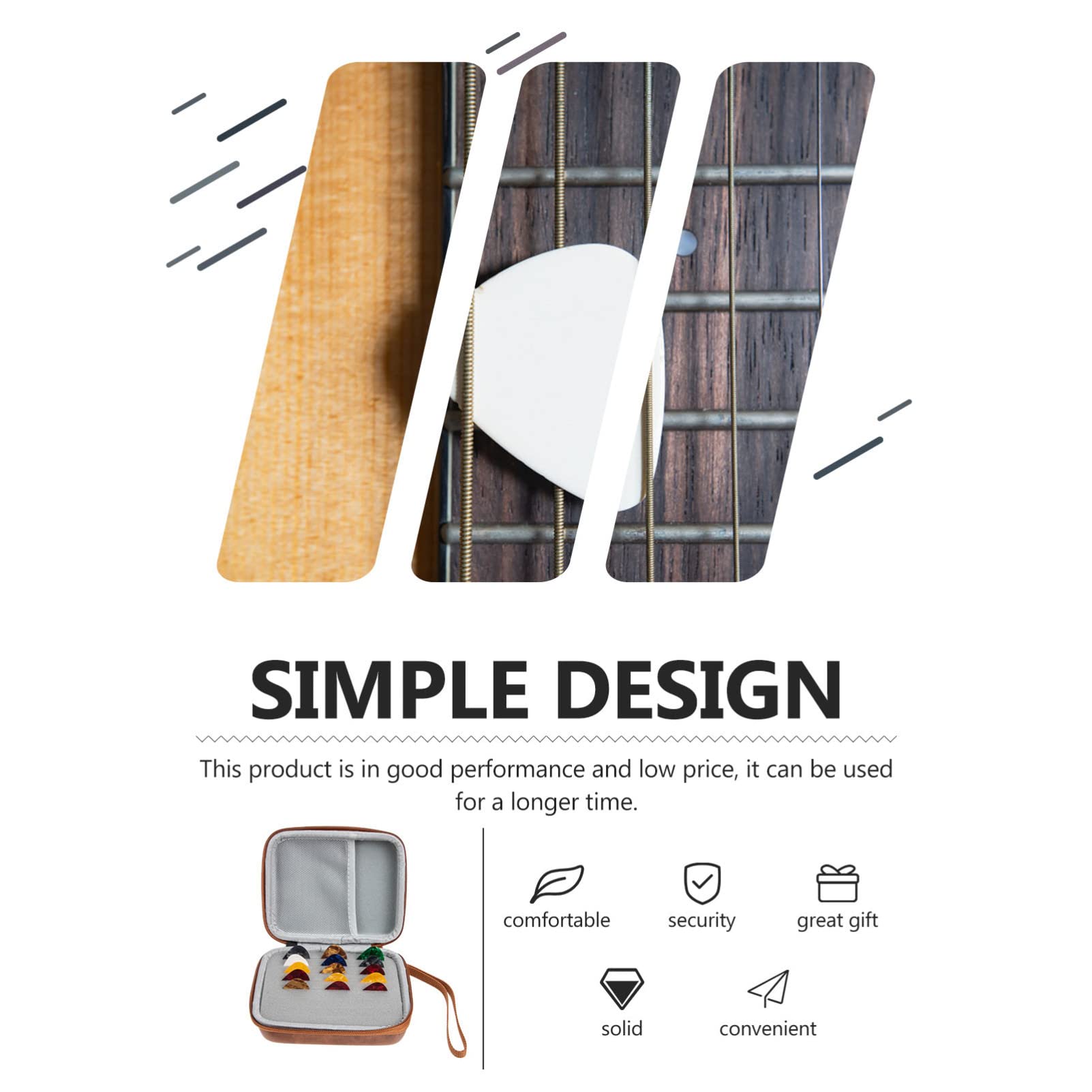 TOYANDONA 3juegos Púas De Guitarra Folk Con Estuche De Almacenamiento Púas Ligeras y Duraderas Accesorios Prácticos Para Guitarras Eléctricas y Acústicas Aleatorios