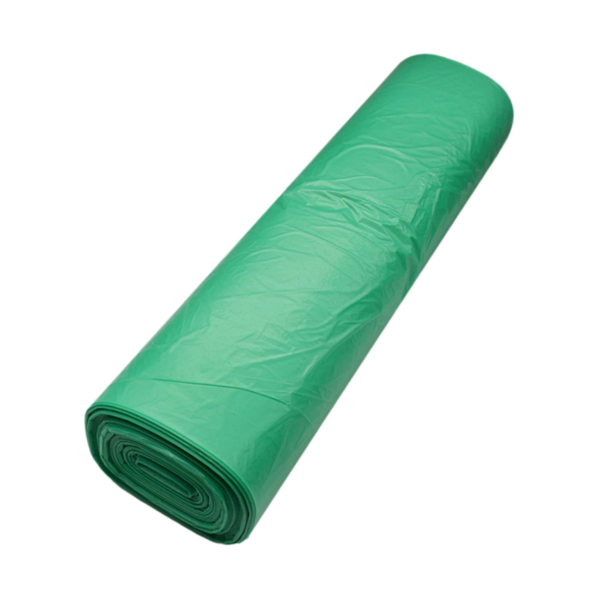 SKIR'CO Bolsas de basura de 120 litros, bolsas de basura verdes de 70 x 110 cm, bolsas de basura de color verde (200 unidades)