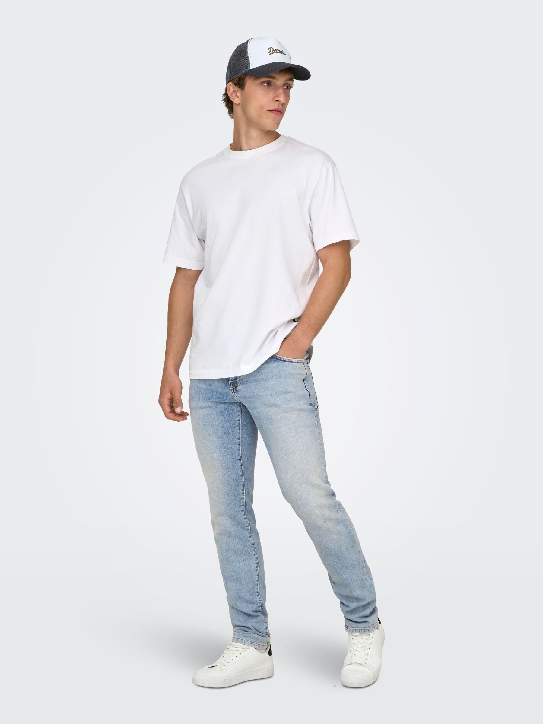 Only & Sons Male Slim Fit Jeans ONSLOOM Niedrige Taille Slim Fit Jeans