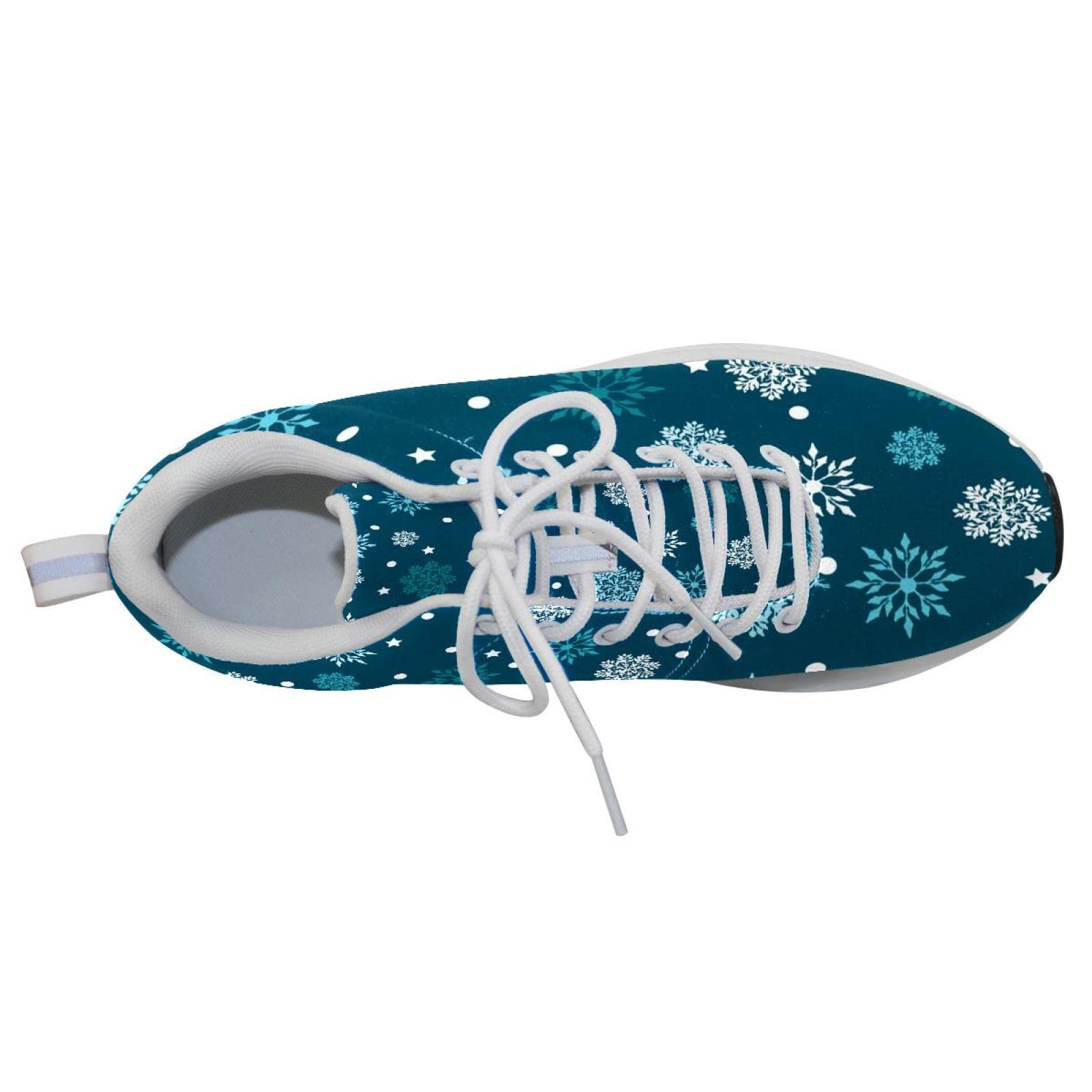 Scarpe da ginnastica uomo personalizzate Scarpe da passeggio leggere Running Athletic Casual Sneakers Retro Inverno Fiocchi di neve modello