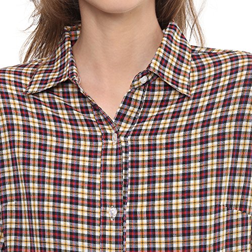 Image of mayra Women's Cotton Multi-Coloured Color Short Sleeve Shirt