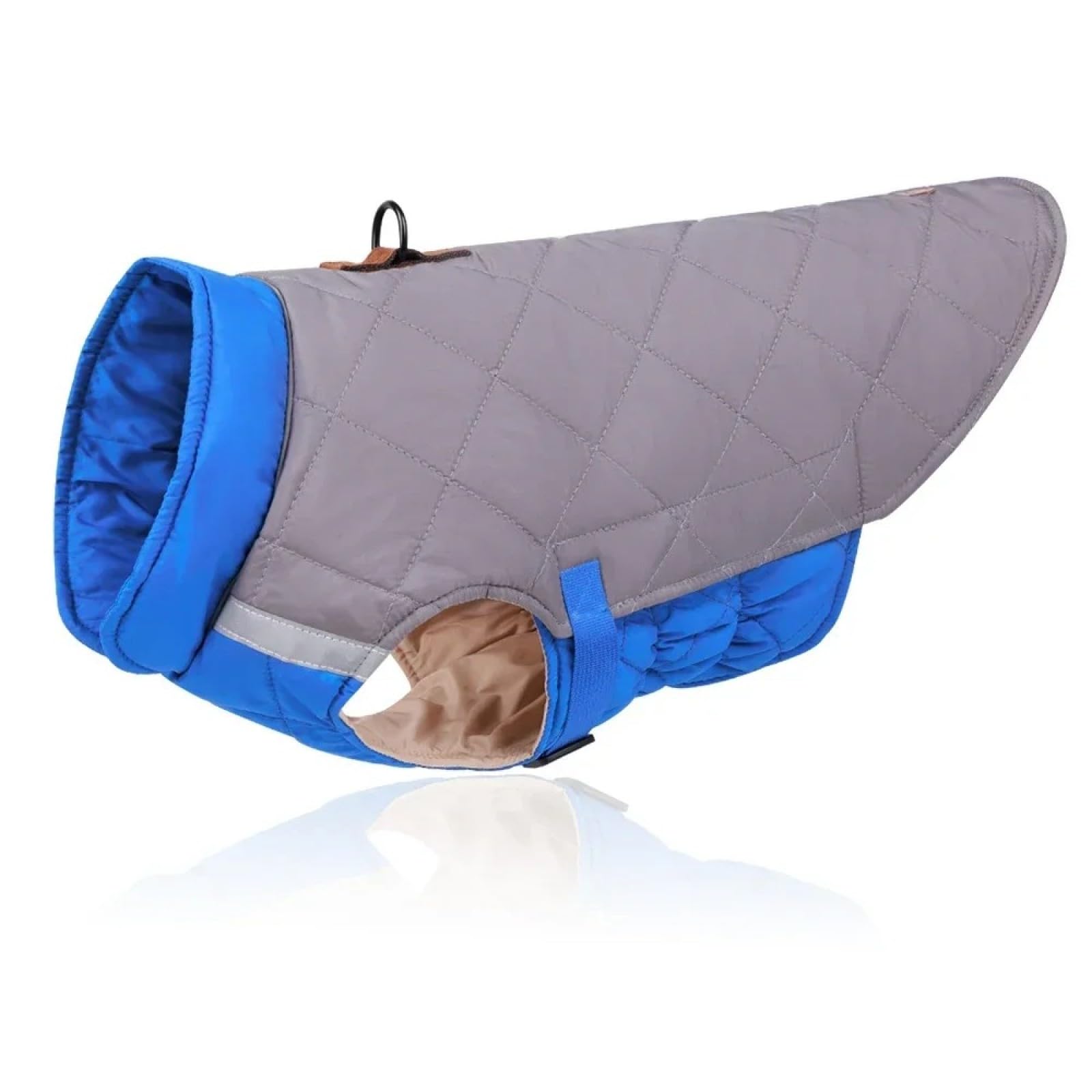Manteau de protection pour Labradors Huskies contre le vent d'hiver avec anneau dorsal solide