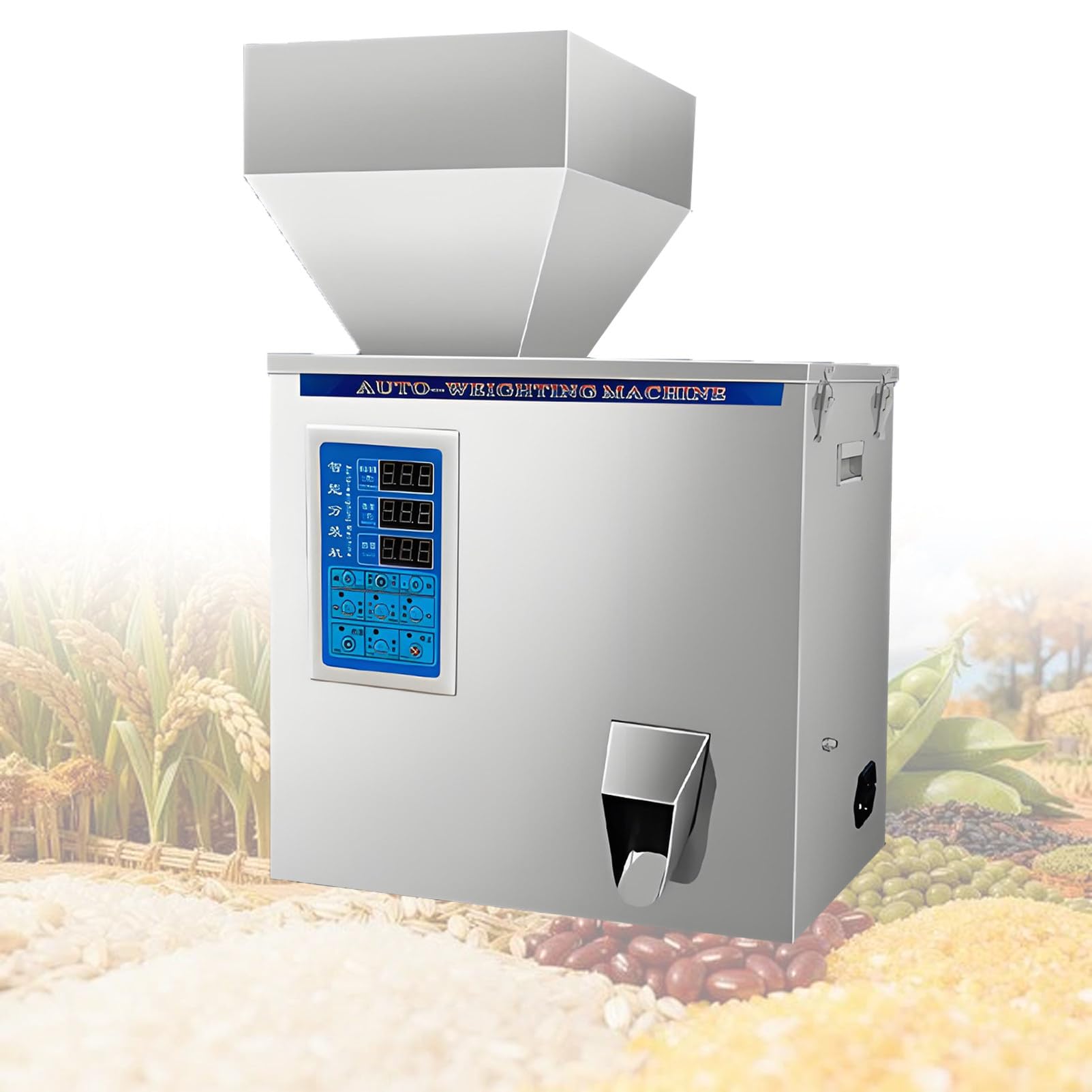 Ofyphth 1-500g Powder Filling Machine, Automatic Particle Powder Filling Machine, with ±0.2g Accuracy, Hands-Free Infrared/Foot Pedal Control, for Powder Grain Seed. 500g