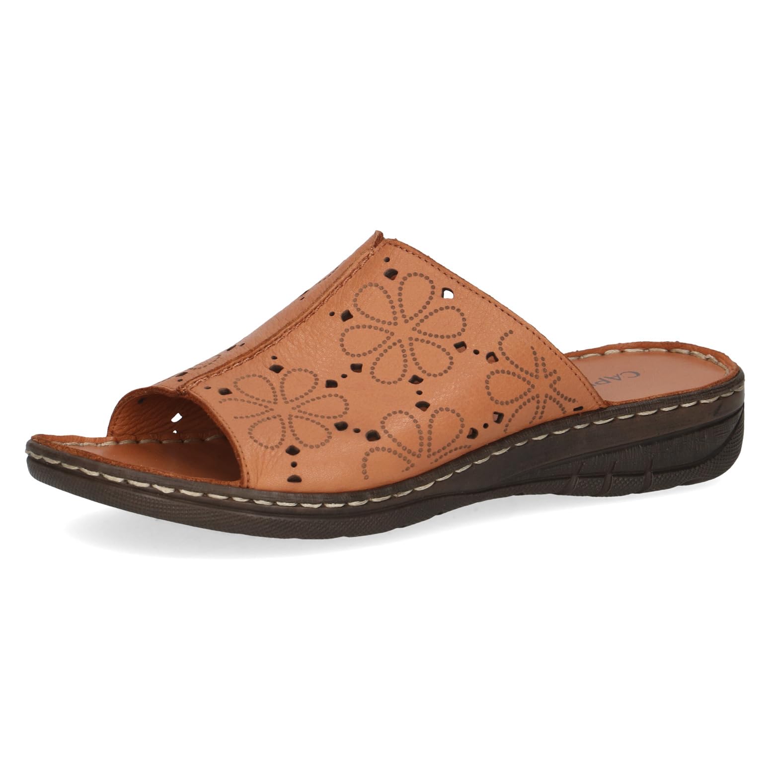 CAPRICE Women's Leather Mules with Footbed, Brown (Nut Nappa), 6 UK
