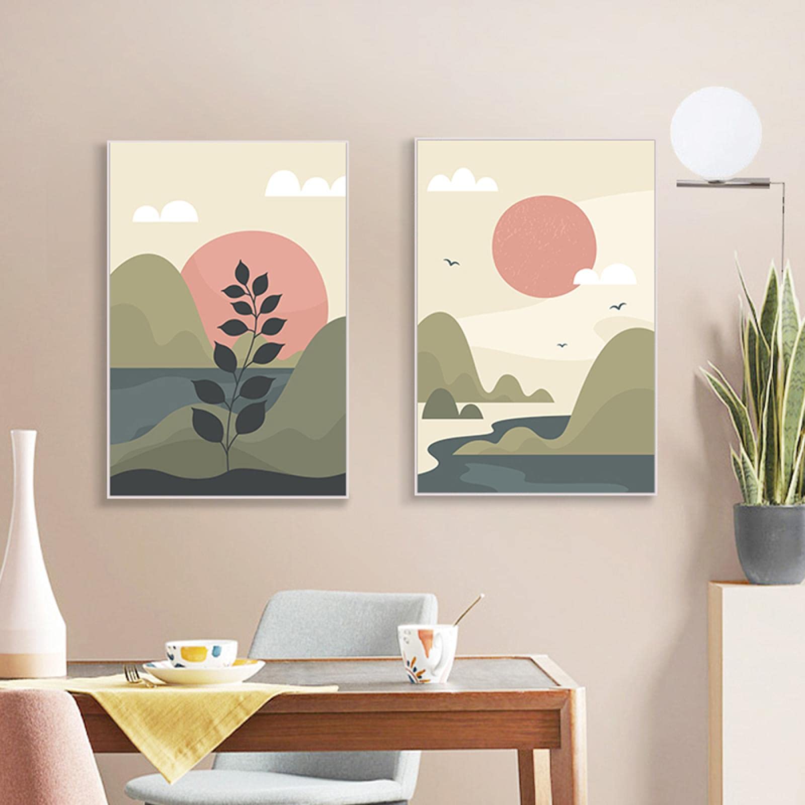 Affiche Boho de Paysage Abstrait pour Décorer un Salon Moderne 50x75cm X2 - 8