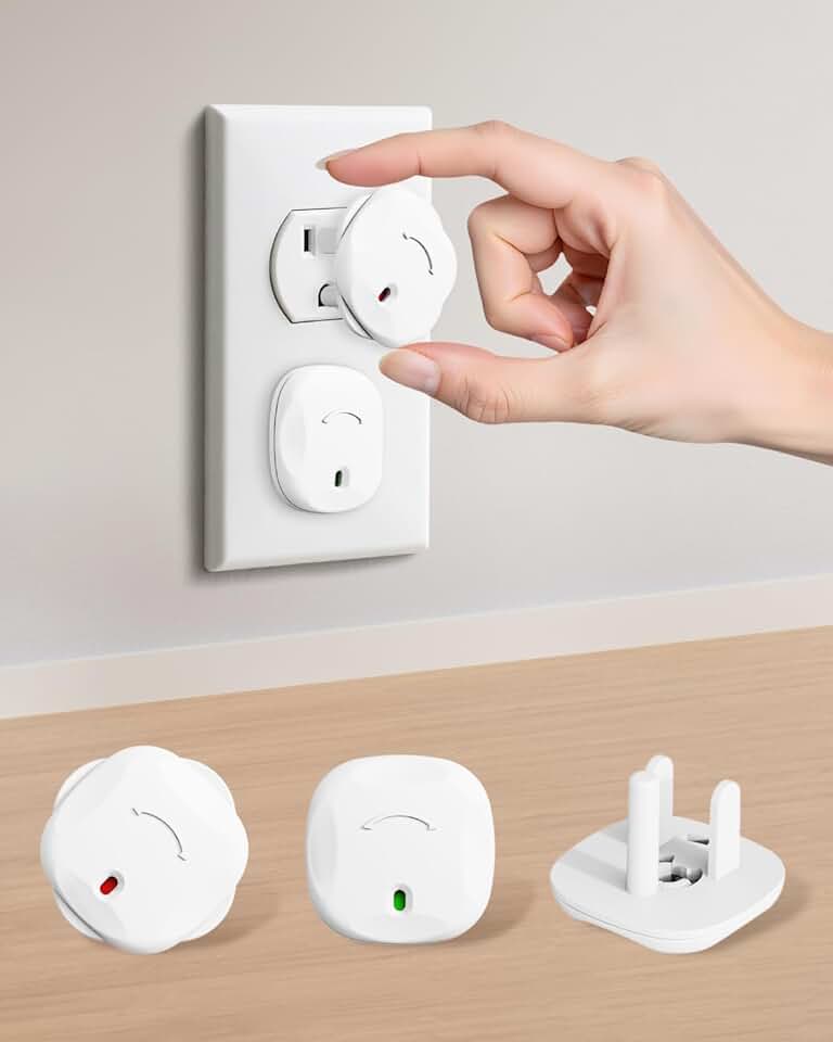 Outlet Covers Baby Proofing - 40 Pack Plug Covers Baby Proofing with Unique Rotating Design, Outlet Plug Covers to Prevent Electri
