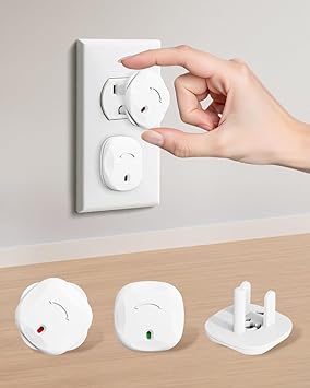 Outlet Covers Baby Proofing - 40 Pack Plug Covers Baby Proofing with Unique Rotating Design, Plug Covers to Prevent Electrical Shock, for US 3-Prong, Home, Office, School, White