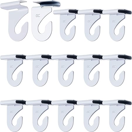 Aluminum Ceiling Hooks for Drop-Ceiling T-Bars Right and Left White Ceiling Hanger T-Bar Track Clip Suspended Ceiling Hooks Grid Clips for Hanging Plants Office Signs Decorations (45)