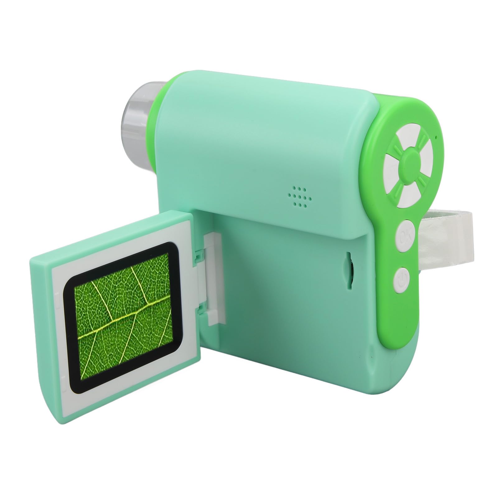 Microscopio Portatile, Microscopio Fotocamera con Ingrandimento 1000X, Porta USB, Video Fotografico 1080P con Portaoggetti per Compleanno (Verde)