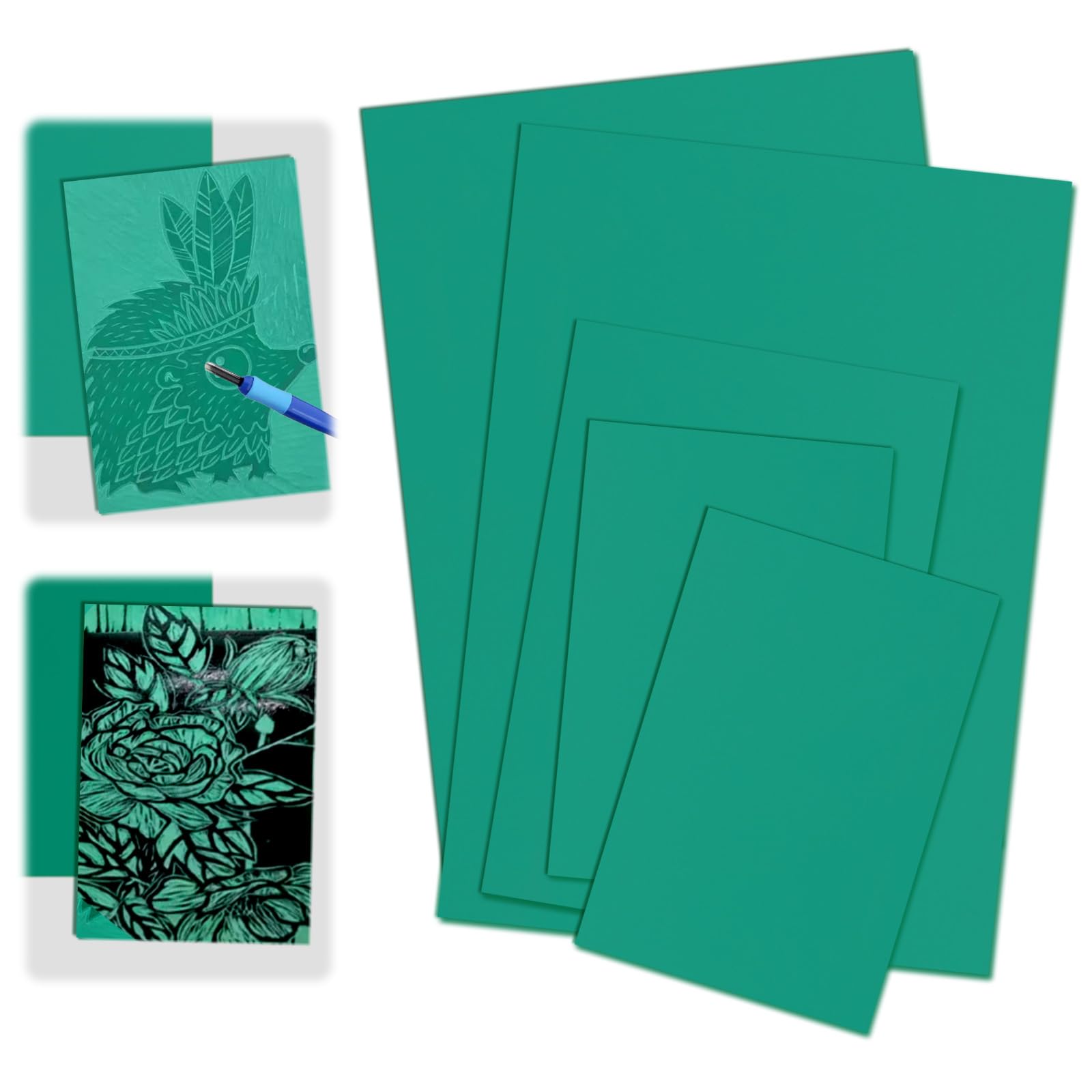 Plaques d'impression Lino pour gravure bloc linogravure estampe et tampon