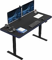 Vista 86 de VIVO DESK-KIT-1B7N-36 - Escritorio eléctrico de pie rústico de 71 x 36 pulgadas, ajuste de altura de memoria, serie 1B, marco negro con parte