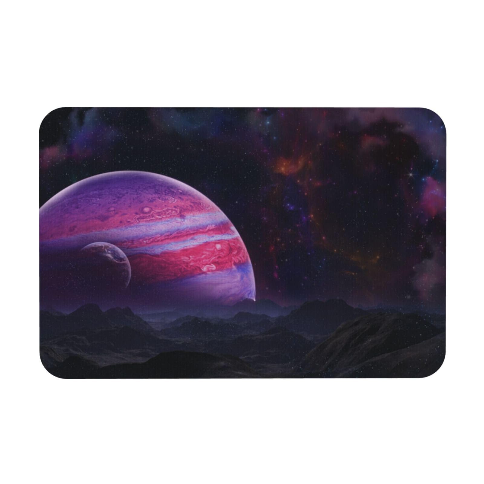 Galaxy Starry Sky Bath Mat Rugs Diatomaceous Earth Bath Mat Non-Slip Quick Dry Absorbent Shower Rug15×23Inch