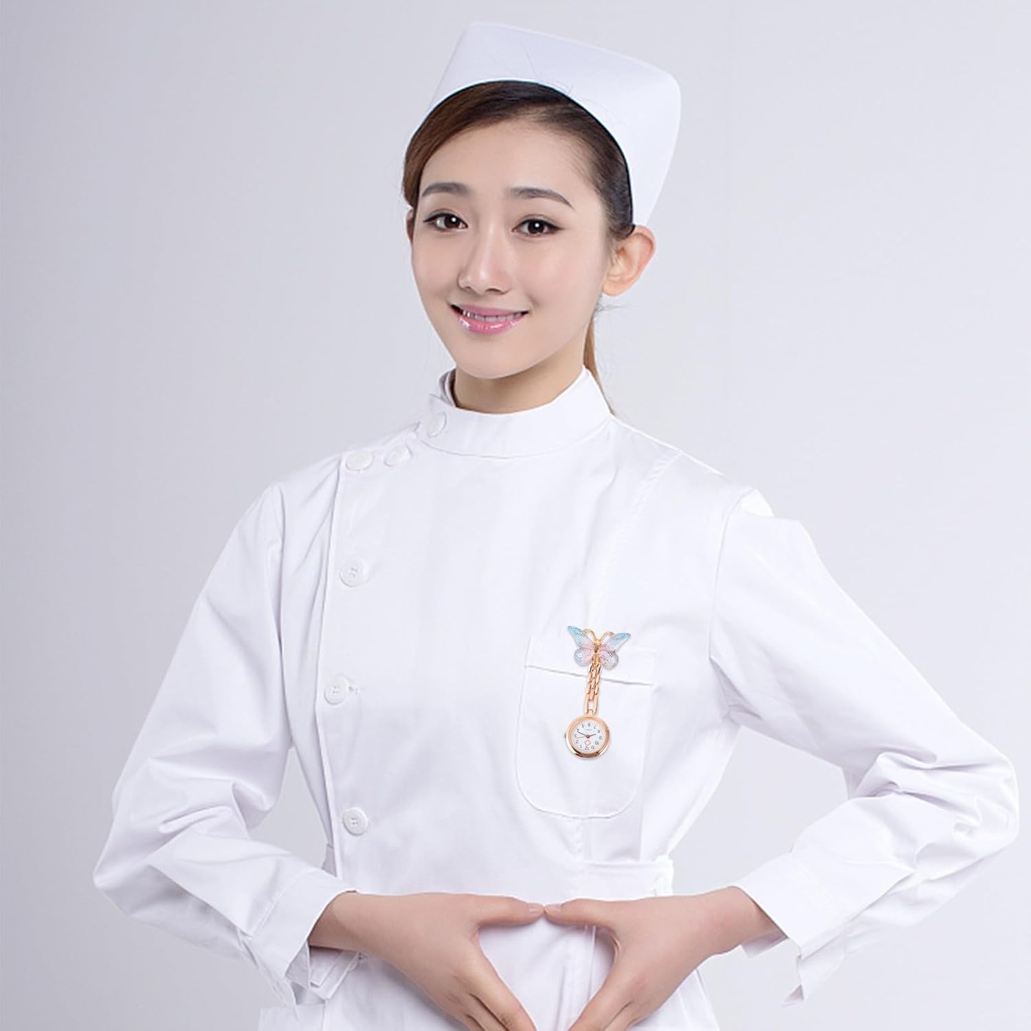 Uonlytech Nurse Pocket Watch Quartz Hanging Watch for Nurses and Students