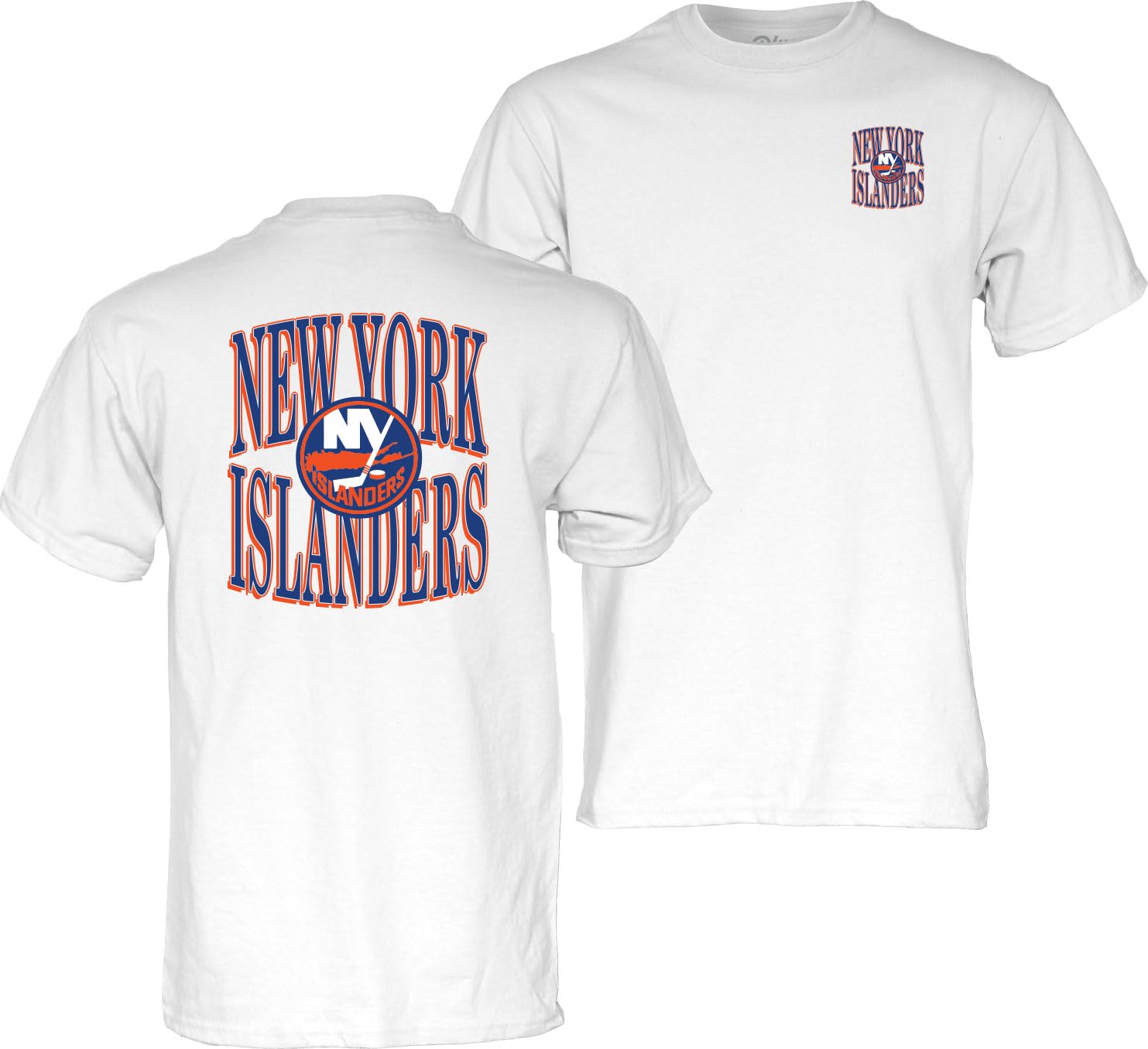 Blue 84 NHL Officially Licensed T-Shirt Front/Back White