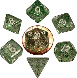 Ethereal GreenÂ 10mm Mini Polyhedral Dice Set