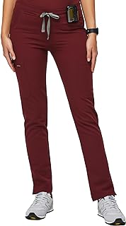 FIGS YOLA Skinny Scrub Pants for Women — Slim Fit, Straight Leg, 11 Pockets 4-Way Stretch, Anti-Wrinkle
