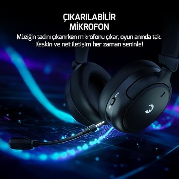 GamePower Aero Ultra Black Triple Mode (Wireless/Bluetooth/2.4G) Gaming (Player) Headset