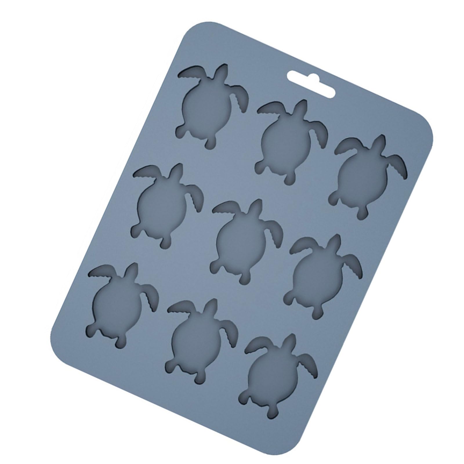 HUANGING Multipurpose 9 Cavity Turtles Shape Ice Mold Silicone Chocolate for Dessert Baking and Party Use Kitchen Ice Tool