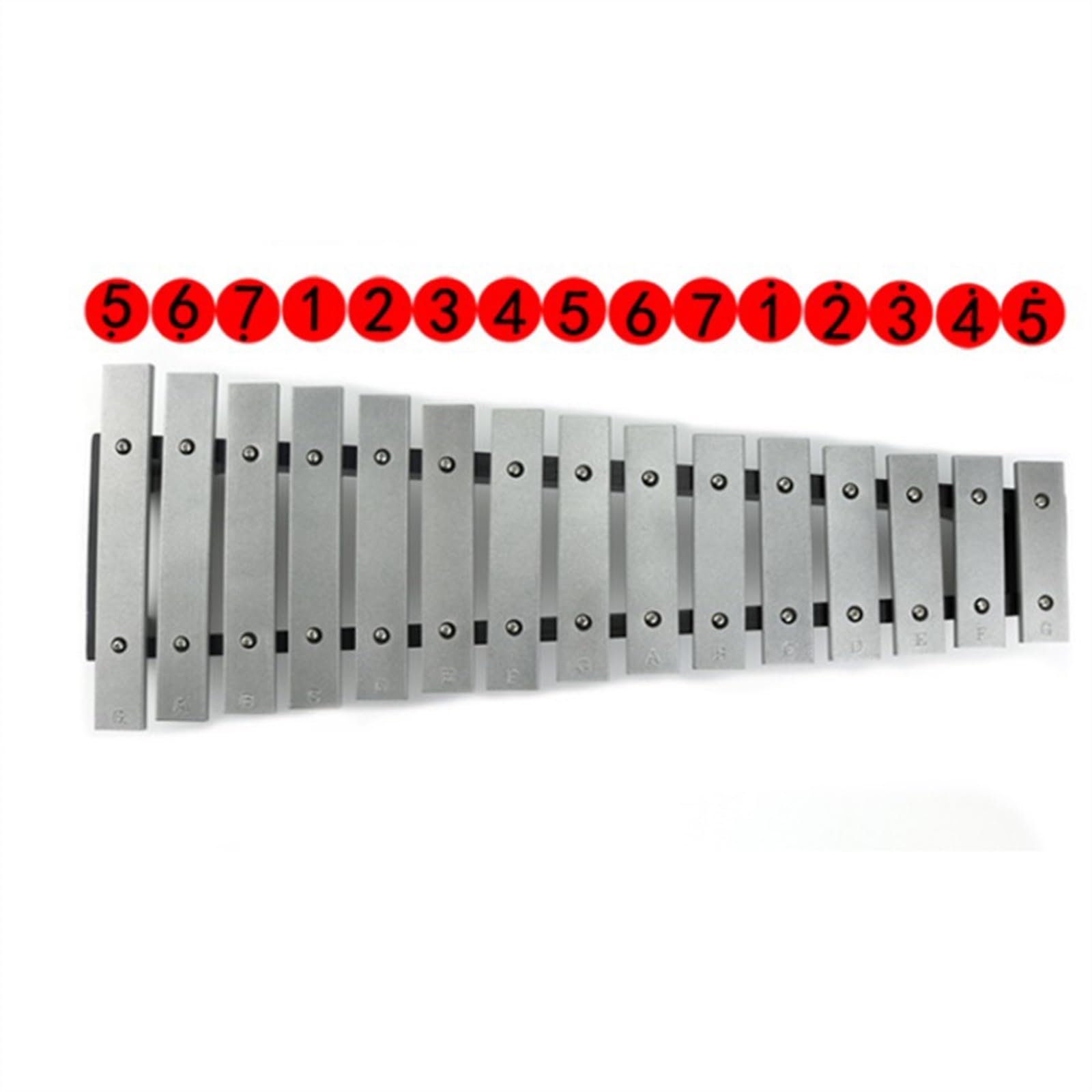 Strumento a percussione Glockenspiel Pratico e Squisito con Piastra in Alluminio a 15 Note. Strumento a percussione Glockenspiel