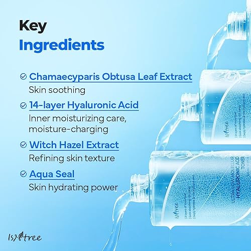 Miniatura 6 de ISNTREE Tónico de ácido hialurónico molecular ultra bajo de 10.1 fl oz 10.14 onzas líquidas  Tónico de ácido hialurónico de absorción rápida