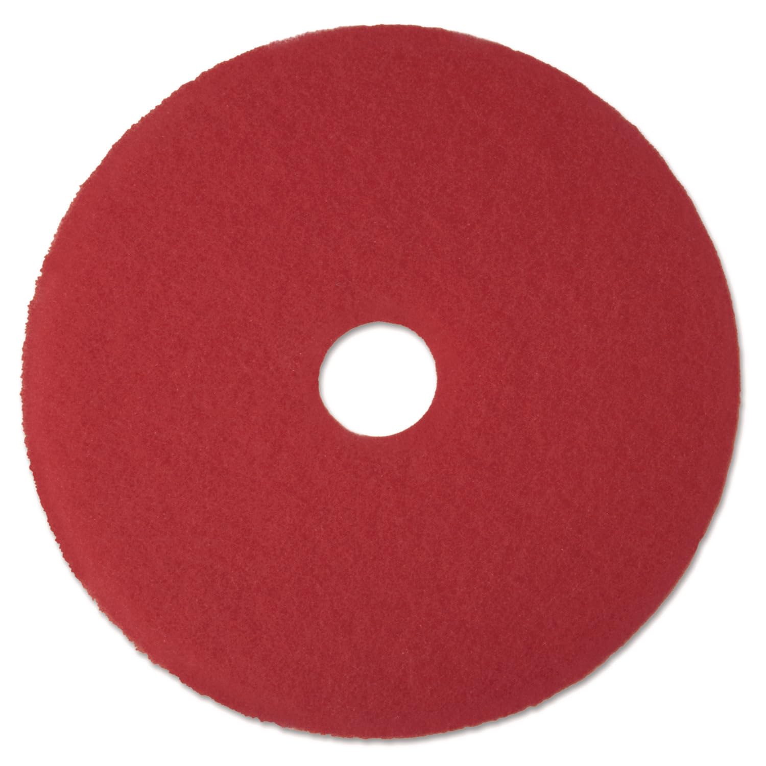 3M 08387 Low-Speed Buffer Floor Pads 5100, 12-Inch Diameter, Red, 5/Carton