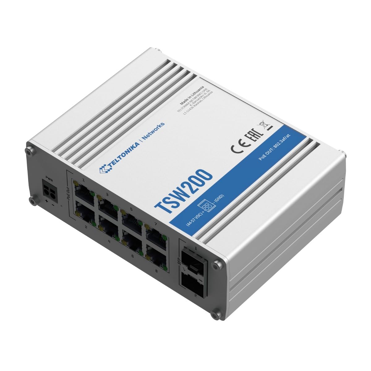 Teltonika TSW200 Non gestito Gigabit Ethernet [10/100/1000] Supporto Power over Ethernet [PoE] Nero (Teltonika TSW200 - Switch)