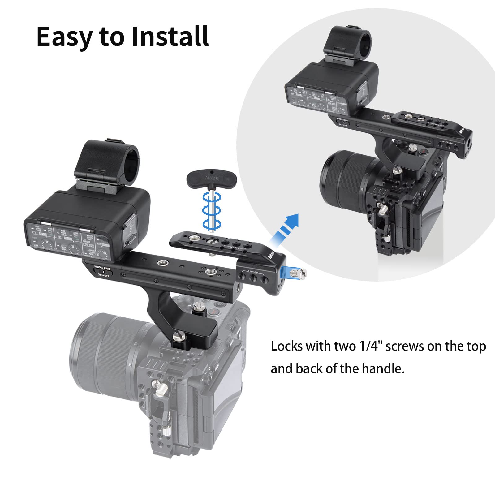 Amazon.com : Nitze Extension Rig for Sony FX3 / FX30 XLR-H1 XLR 