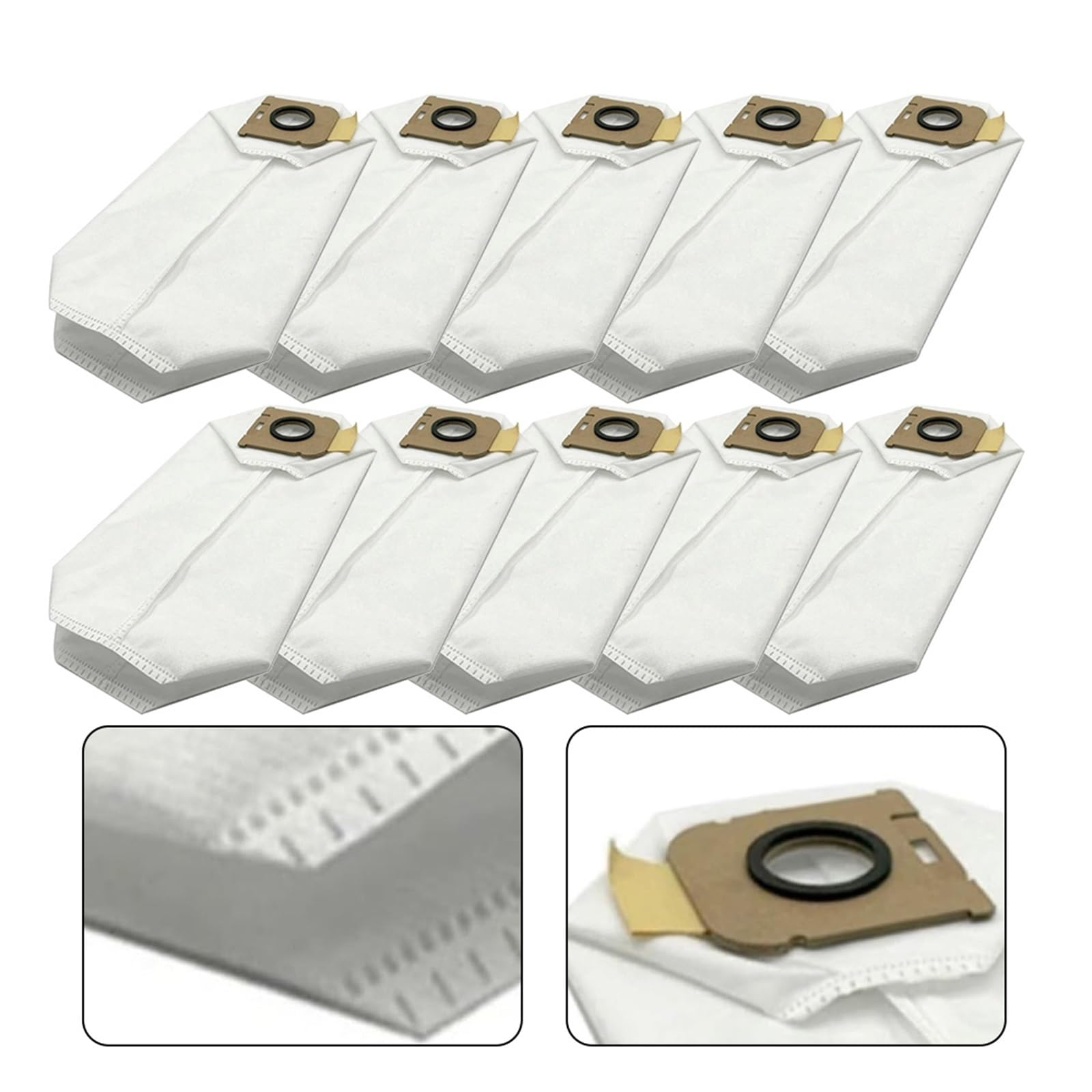 Kompatibel For DREAME, Roboter-Staubsauger-Staubsaugerbeutel, 10 Stück | For Z20-Station; mehrschichtig, auslaufsicher, einrastbar.
