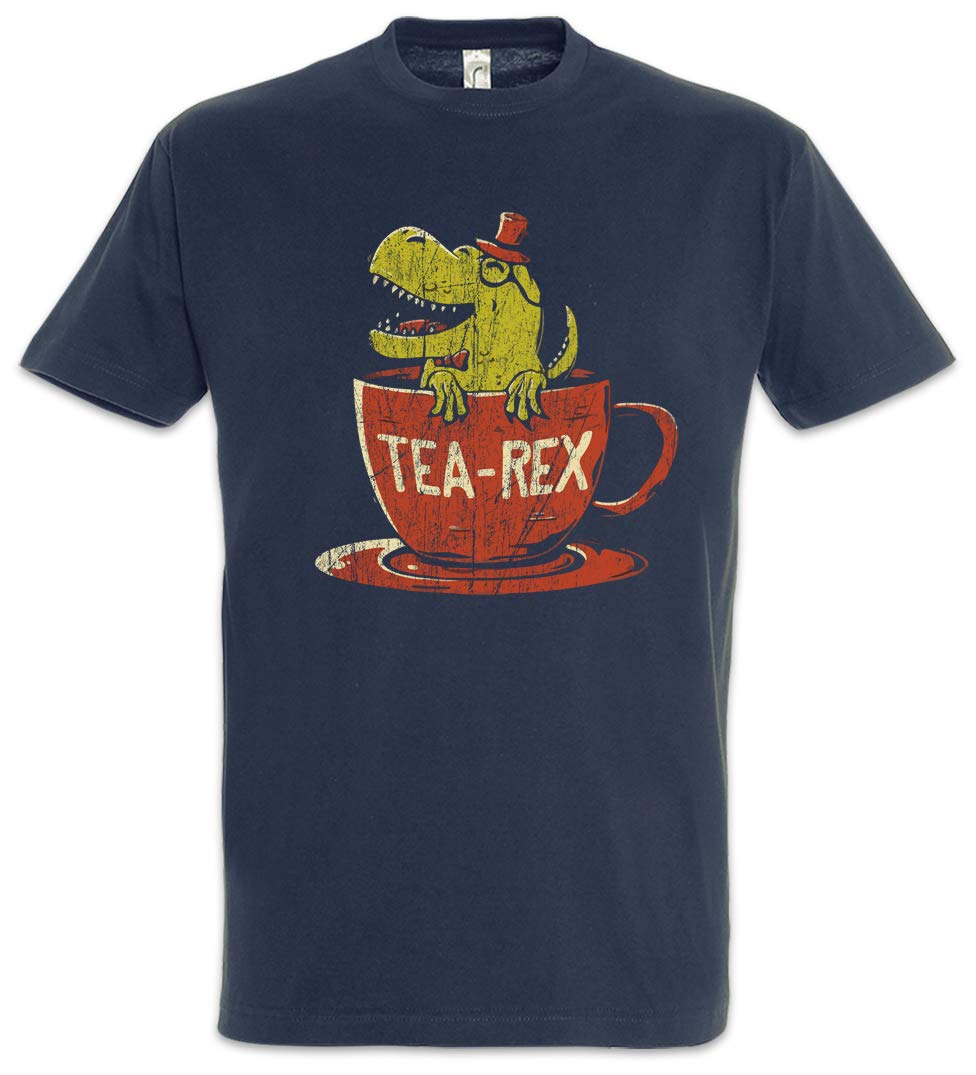 Urban Backwoods Men's Navy Tea-Rex Ii T-Shirt Blue Size 4XL
