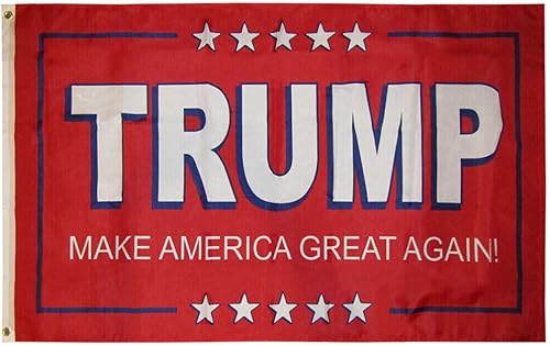 Premium 6X10 FT TRUMP 2024 MAKE AMERICA AGAIN RED FLAG GROMMETS 100D
