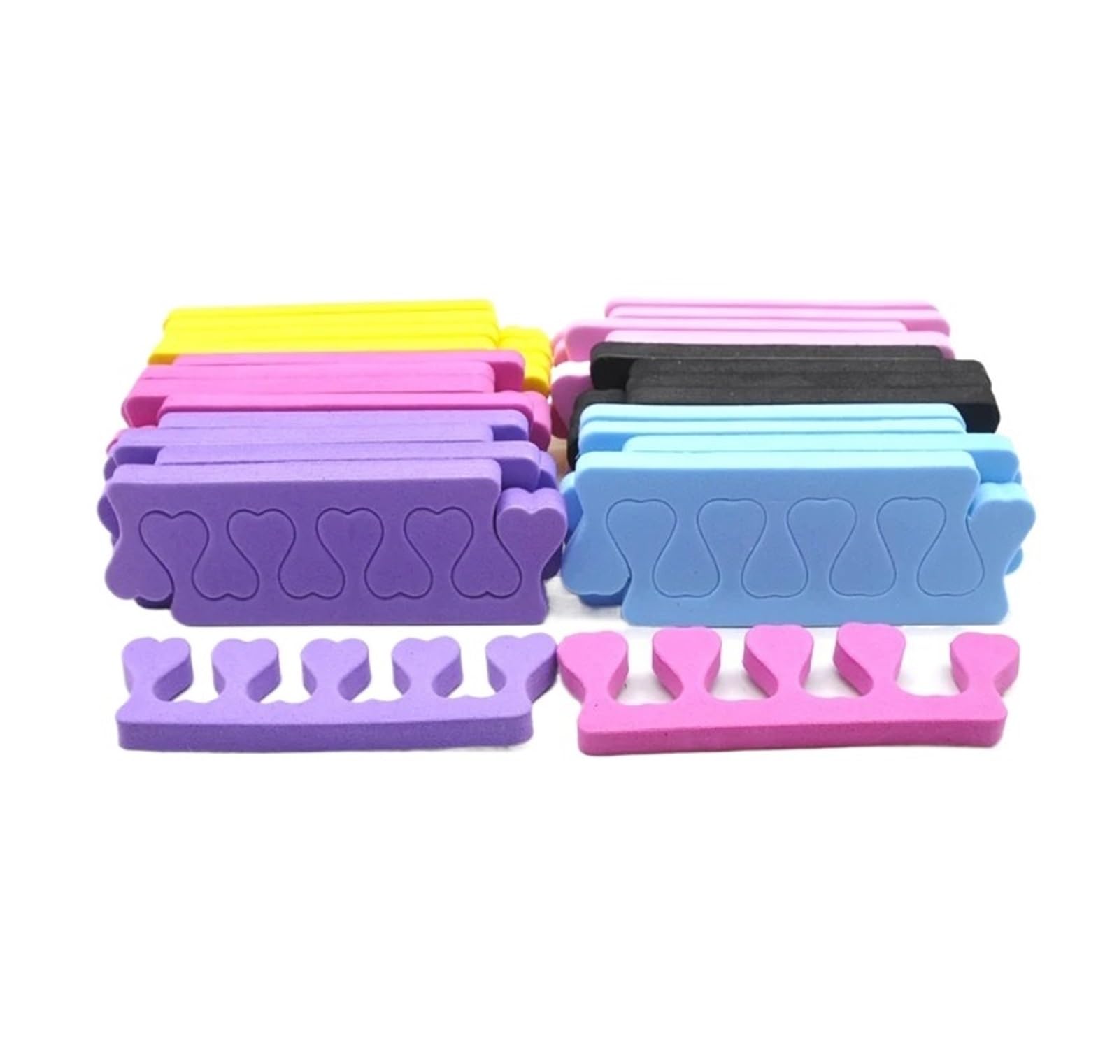 50 sztuk Profesjonalny Separator Palców Stóp Narzędzia Do Paznokci Miękka Gąbka Piankowa Manicure Pedicure Lakier Do Paznokci Żel Antydotykowy(50pcs Pink)