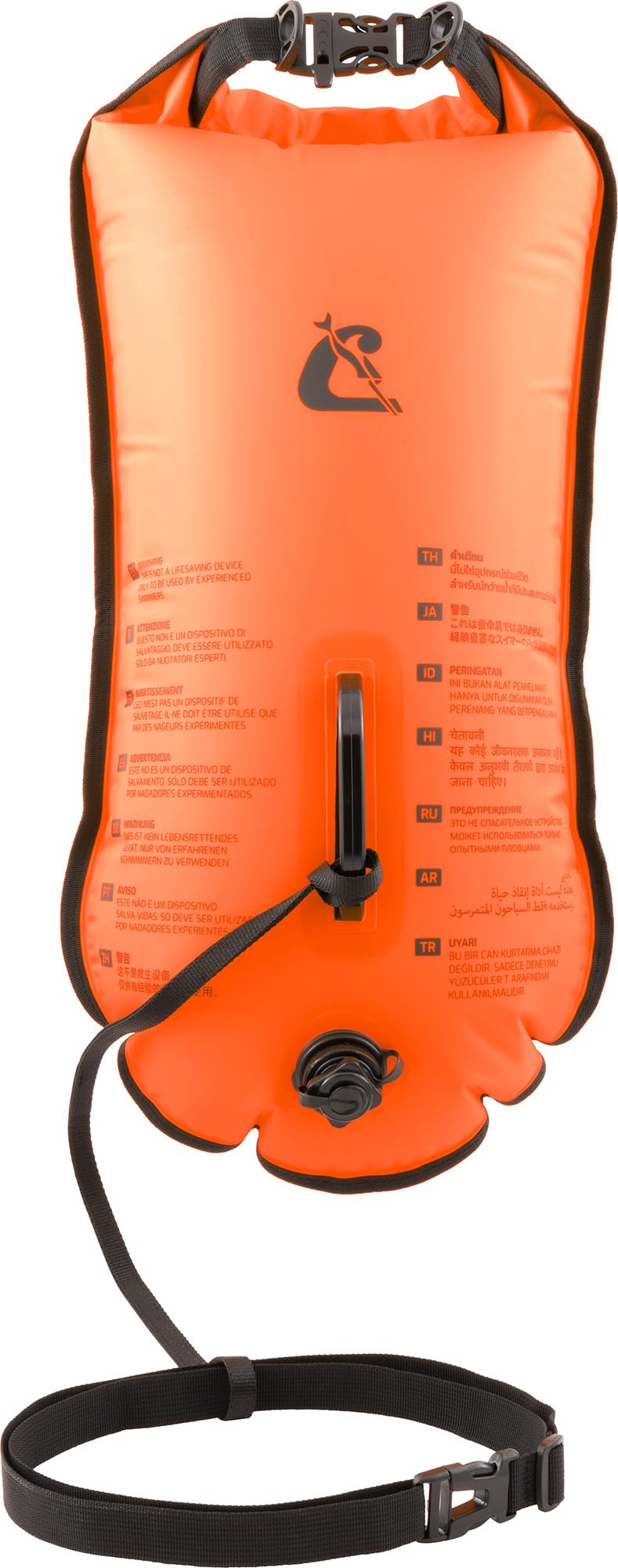 CRESSI since 1946 - Glide Pro Swim Buoy - Signaling Buoy, Inflatable, High Visibility and Practical, for Swimmers, Snorkelers, and Triathletes during Activities in the Sea or Open Water - Orange - 28L