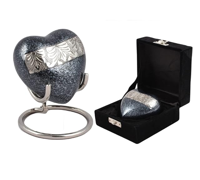Foto 3 de 4 de Urna de cremación pequeña de Aluminio con Forma de corazón para Cenizas con Nueva Tapa Mejorada