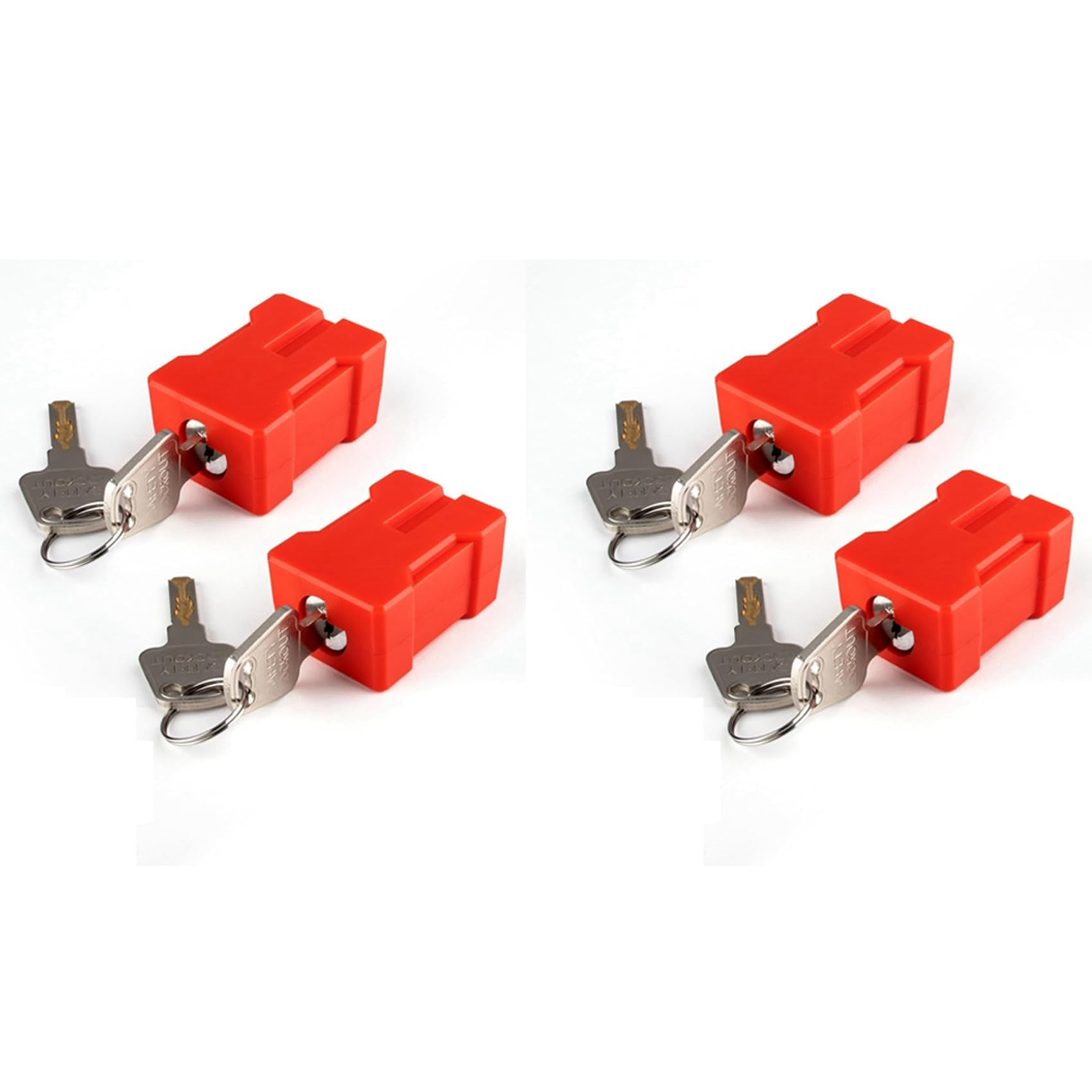 Ctrlzs 4Set Plug Lock-Electrical Cord Plug Lockout Device,Electrical Shutdown Service Fits U.s Standard 2 And 3-Pronged Plugs
