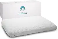 Almofada ultrafina de espuma viscoelástica com infusão de gel para dormir de 6,9 cm - Design ultrafino e plano para quem dorme de barriga e costas