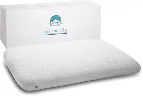 Almofada ultrafina de espuma viscoelástica com infusão de gel para dormir de 6,9 cm - Design ultrafino e plano para quem dorme de barriga e costas