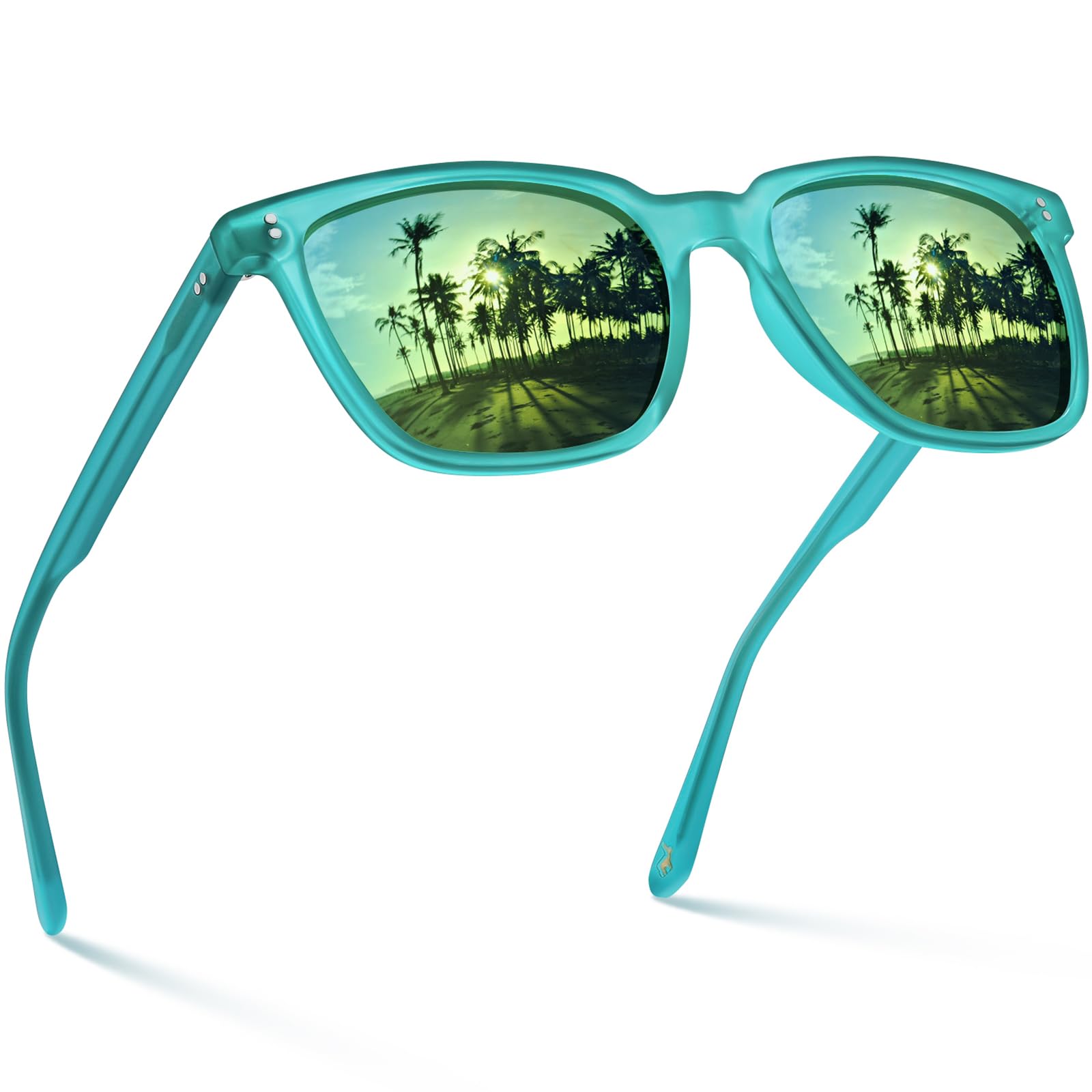 CARFIA Retro Acetate Polarized Sunglasses for Men UV400 Protection Driving  Outdoor Anti-Glare Sun Glasses CA5354WS