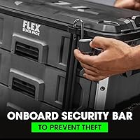 Vista 4 de FLEX STACK PACK - Caja de herramientas de 3 cajones con sistema de almacenamiento, FS1105, gris/negro