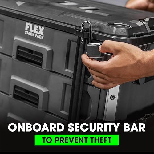 Miniatura 4 de FLEX STACK PACK - Caja de herramientas de 3 cajones con sistema de almacenamiento, FS1105, gris/negro