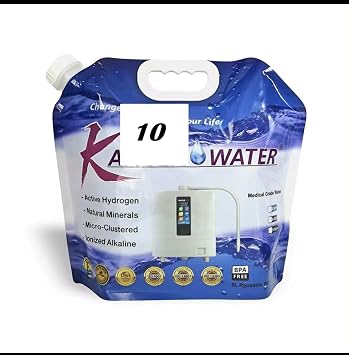 Plastic 5 Liter Foldable Alkaline Water Bag. Food Grade BPA Free No-Leak Plastic Container Collapsible Bag | Emergency Storage Jug.Water not included 10
