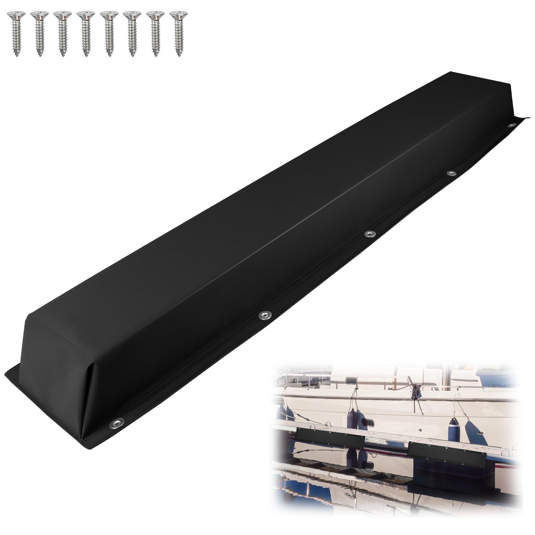 ORLANG 36"/48"/59"/72" Dock Bumpers,Dock Fenders with Stainless Steel Screws,Boat Dock Bumpers,Dock Post Bumper for Docking Edges, Piling, Vertical Poles, Horizontal Decks or Piers(Multiple Colors)