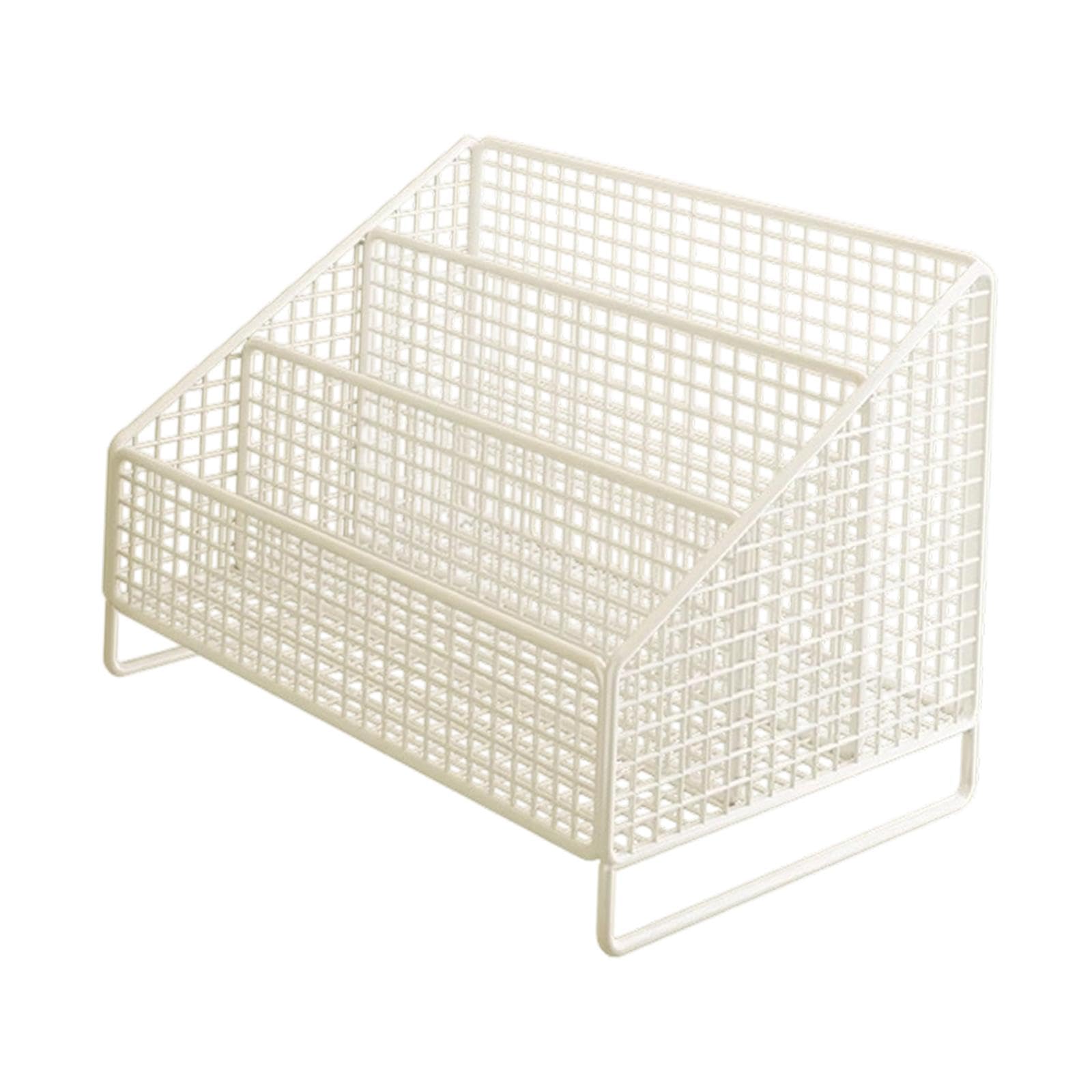 CALANDIS CD Storage Rack Modern Sturdy Sleek Desktop Space Saving Versatile Organizer White | Magazine Racks | Home Organization | Household Supplies & Cleaning-picture-24