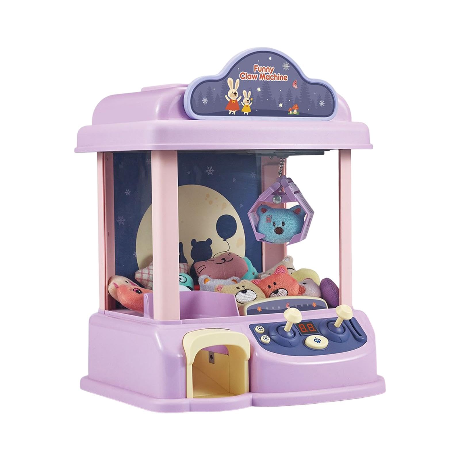 UJEAVETTE Toy Claw Machine Game Prizes Toy Mini Vending Machine Arcade Game for Boys Girls Violet Electronic Games-image-22
