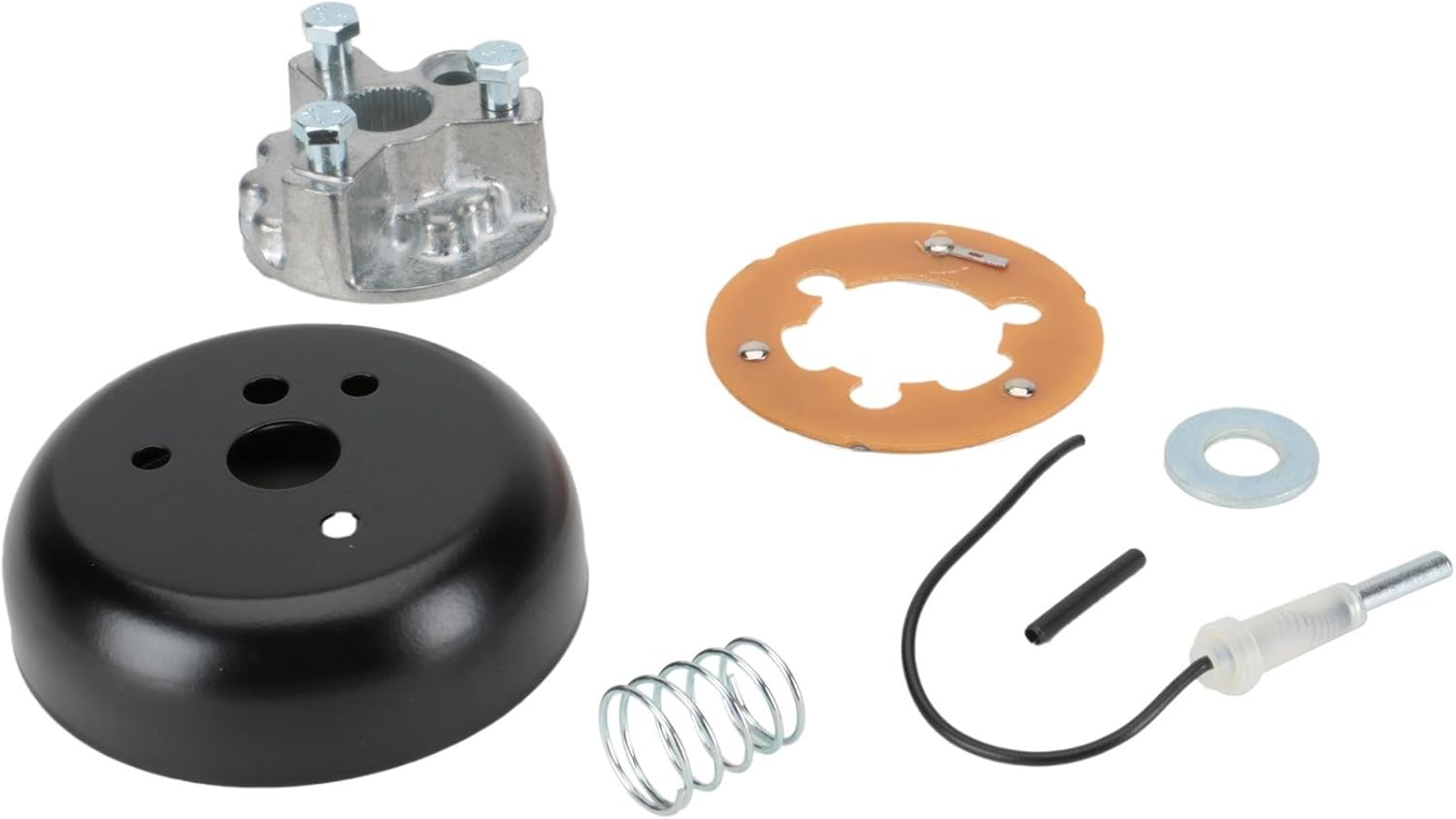 Speedway Motors Steering Wheel Adapter, Universal 3-Bolt Steering Wheel Hub Adapter Plate, Heavy-Duty Steel Conversion Accessory Compatible with 49-68 Classic Chevy & GM Vehicles