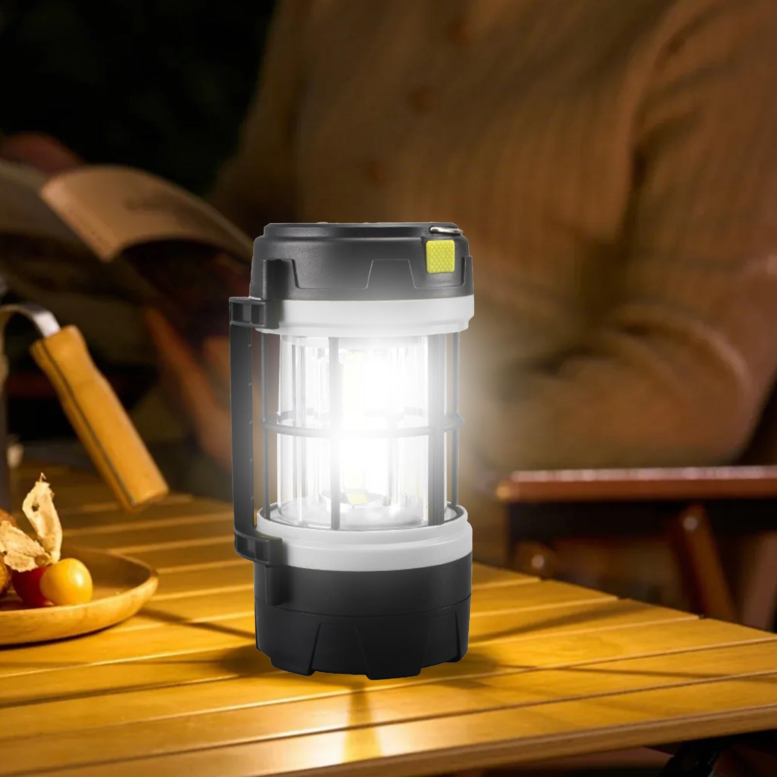 Linterna Solar - Linterna Solar De Supervivencia - Lámpara LED con 5 Modos de Alta Luminosidad SOS para Camping Nocturna Emergencias Aire Libre y Aventuras
