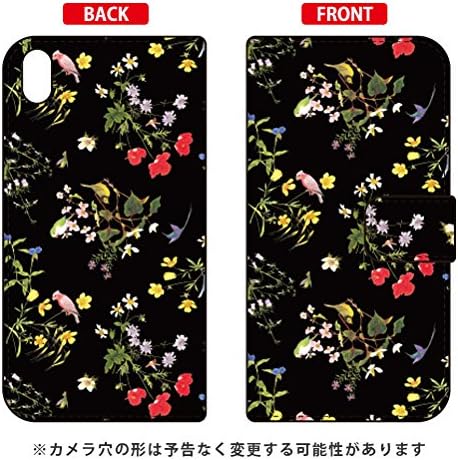 SECOND SKIN Flip Smartphone Case Sindee Natural Flower (Black) / for Xperia Z5 Premium SO-03H/docomo DSO03H-IJTC-401-LJB4 DSO03H-IJTC-401-LJB4
