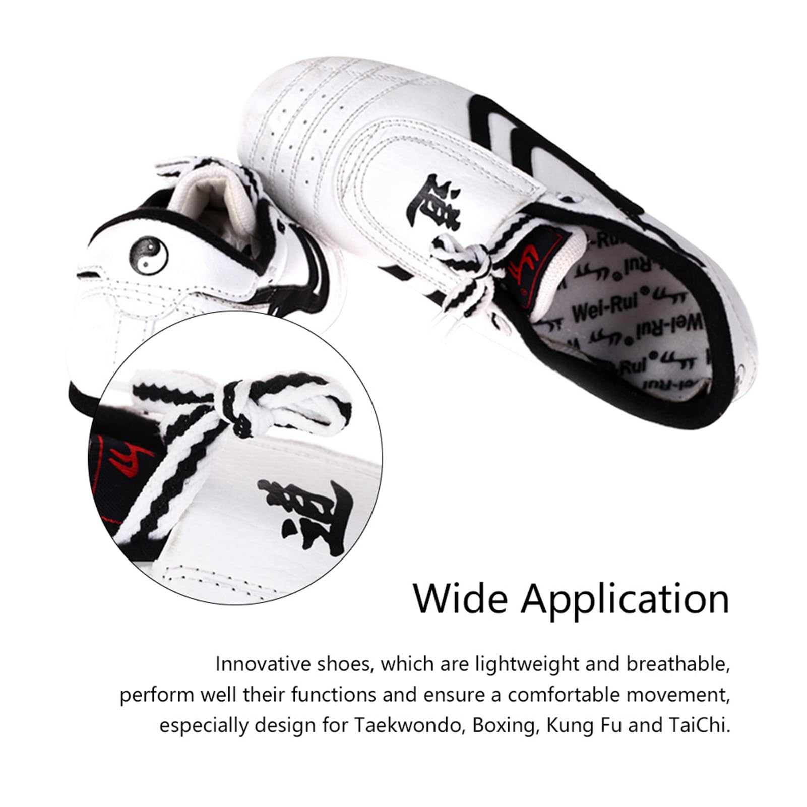 RiToEasysports Chaussures de Taekwondo, Sport Boxe Kung Fu Taichi Chaussures avec Un Sac de Rangement pour Hommes et Femmes Enfants