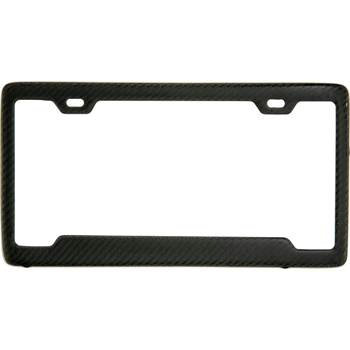 BLVD-LPF OBEY YOUR LUXURY Real 100% Matte Black Carbon Fiber License Plate Frame Tag Cover FF - D with Matching Screw Caps - 1 Frame