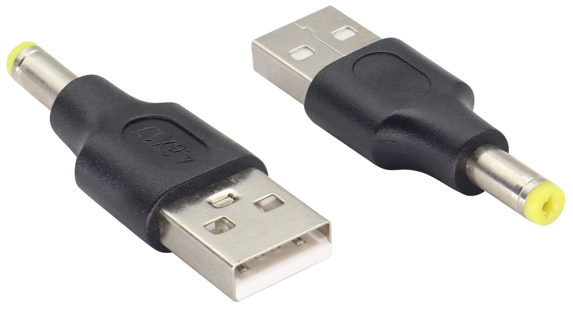 AAOTOKK (2 Pack) DC 4.8 x 1.7mm to USB Power Converter Plug 5 V USB 2.0 A Male to DC 4.8x1.7mm Male DC 5V Barrel Power Plug Charger Cord Connector for